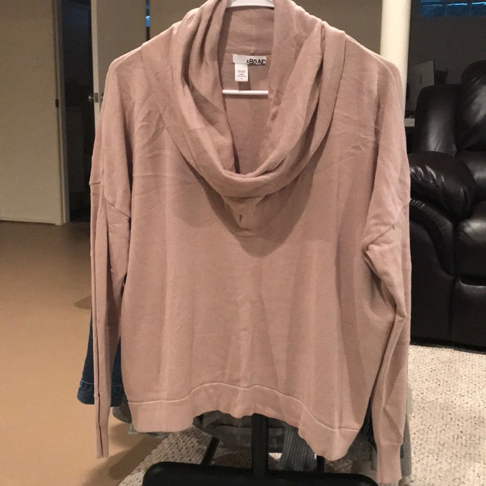 Cowl neck blush/taupe colored sweater